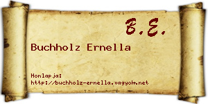 Buchholz Ernella névjegykártya